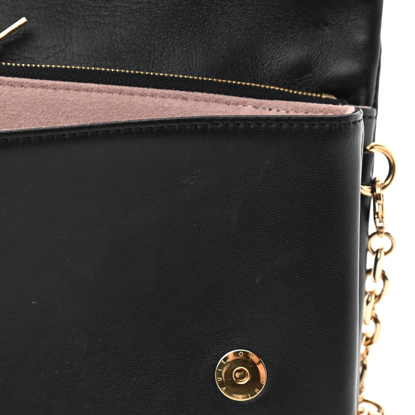 Lambskin Embossed Monogram Pochette Coussin Black