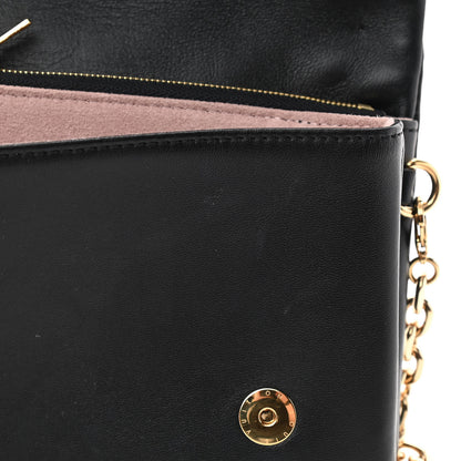 Louis Vuitton Lambskin Embossed Monogram Pochette Coussin Black 12 of 13