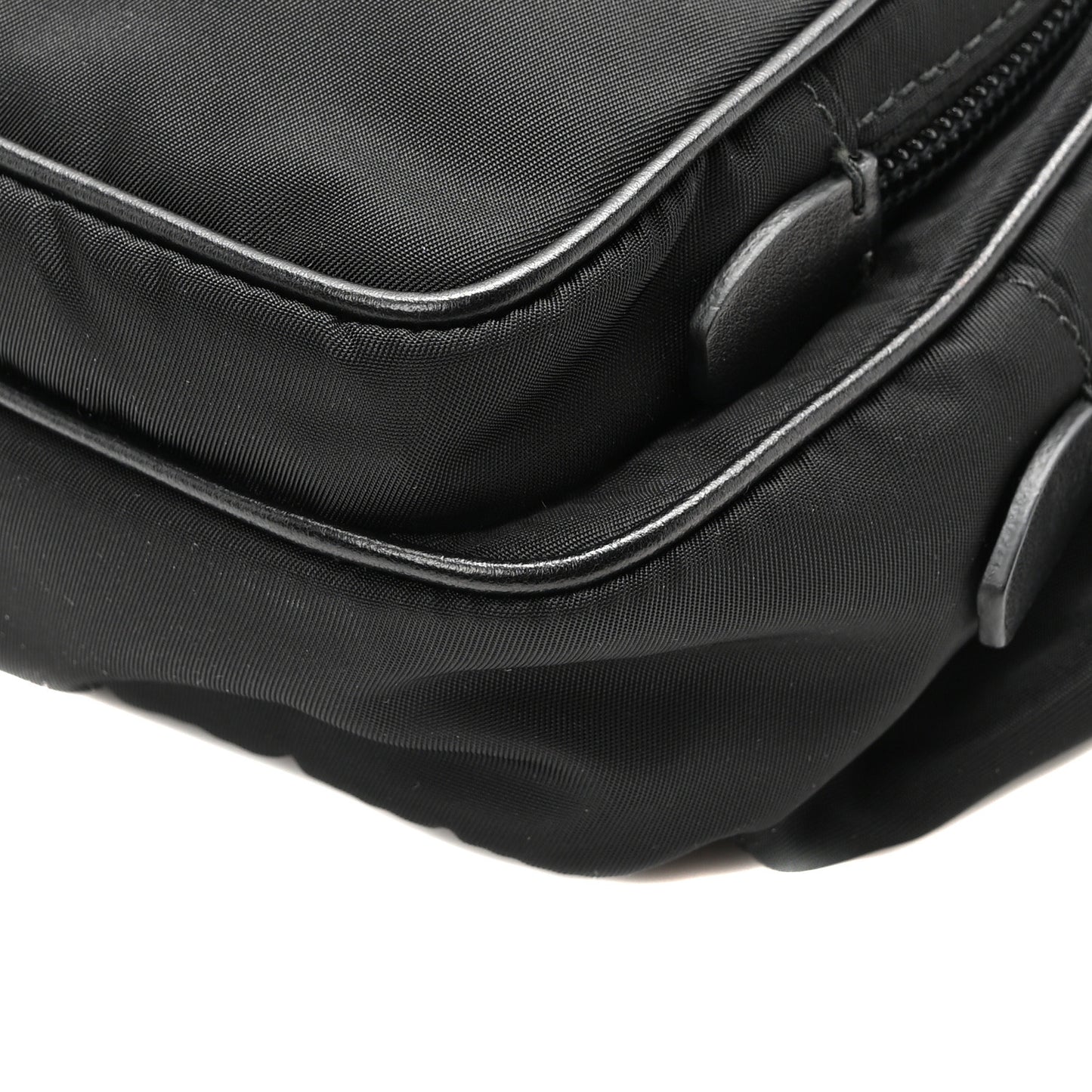 Tessuto Nylon Studded Belt Bag Black White