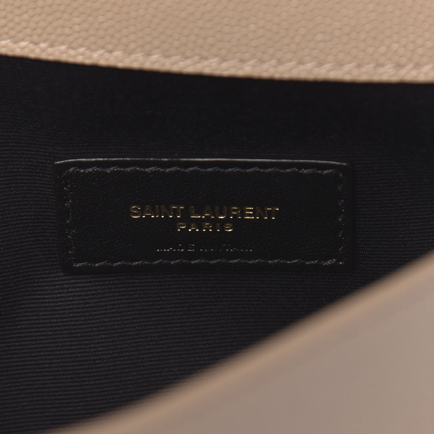Saint Laurent Grain De Poudre Uptown Pouch Dark Beige 6 of 7