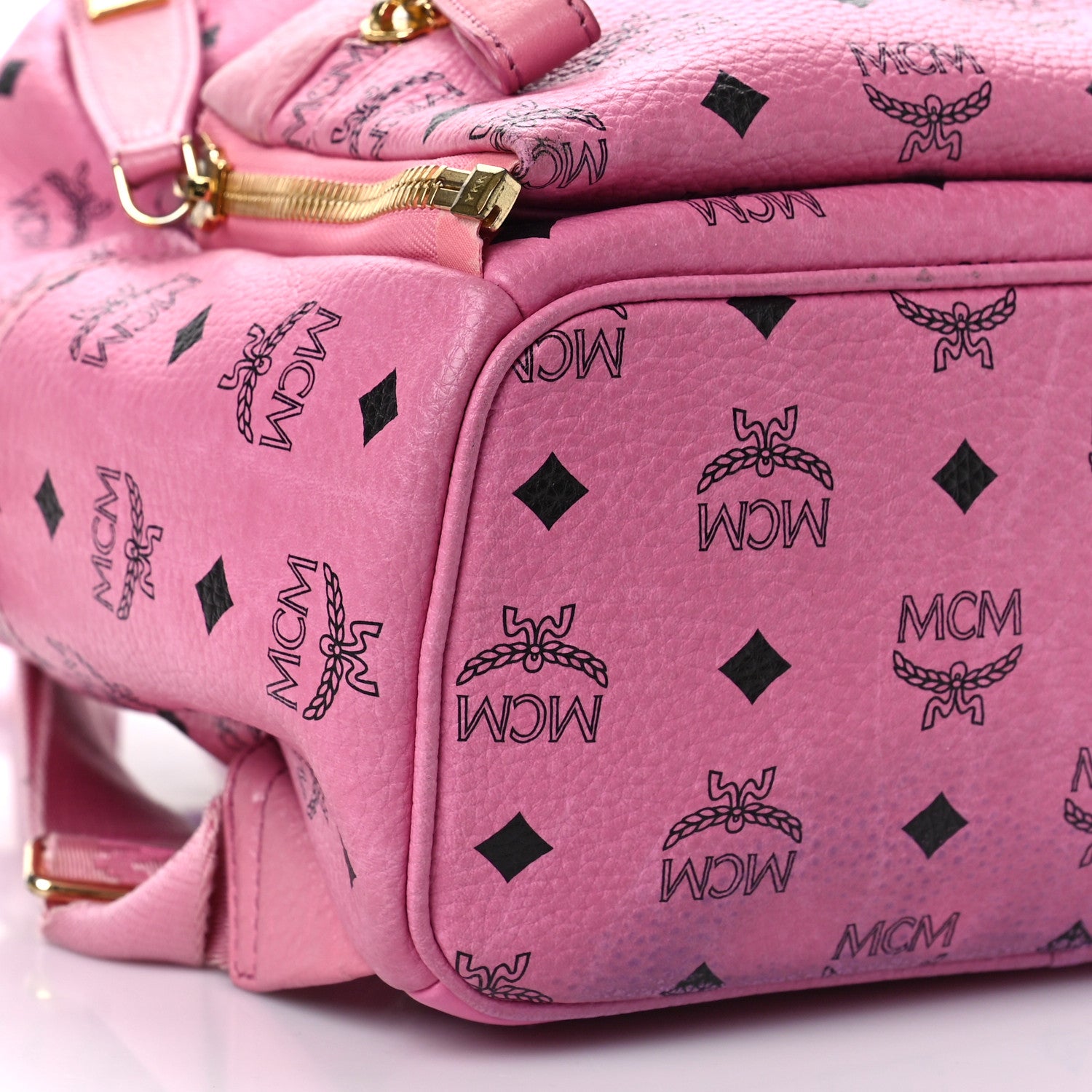 MCM Visetos Studded Small Dual Stark Backpack Pink 7 of 9