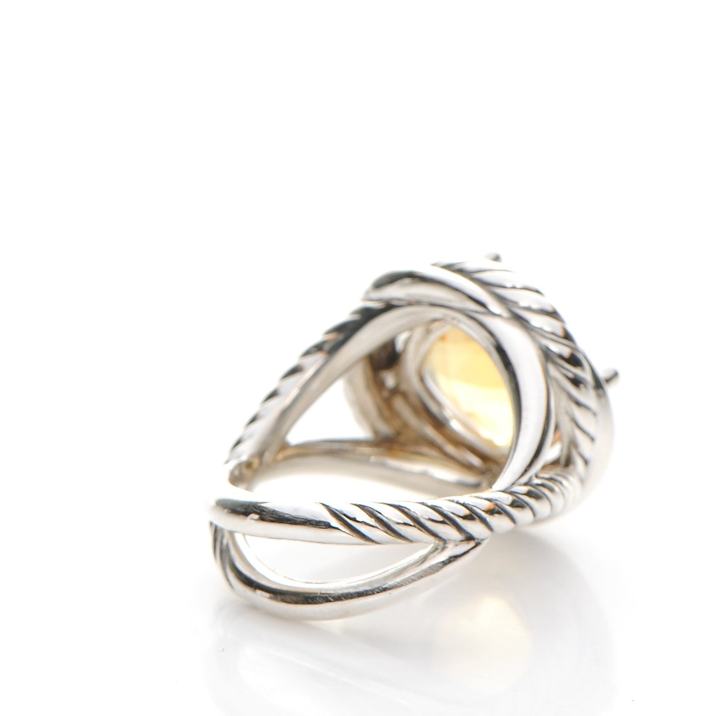 Sterling Silver Citrine 11mm Infinity Ring 52 6