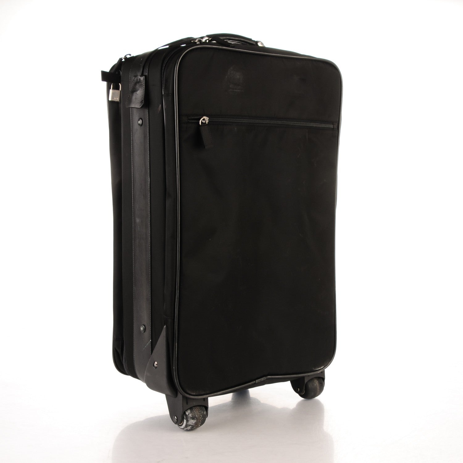 Prada Tessuto Saffiano Trolley Luggage Nero Black 3 of 8
