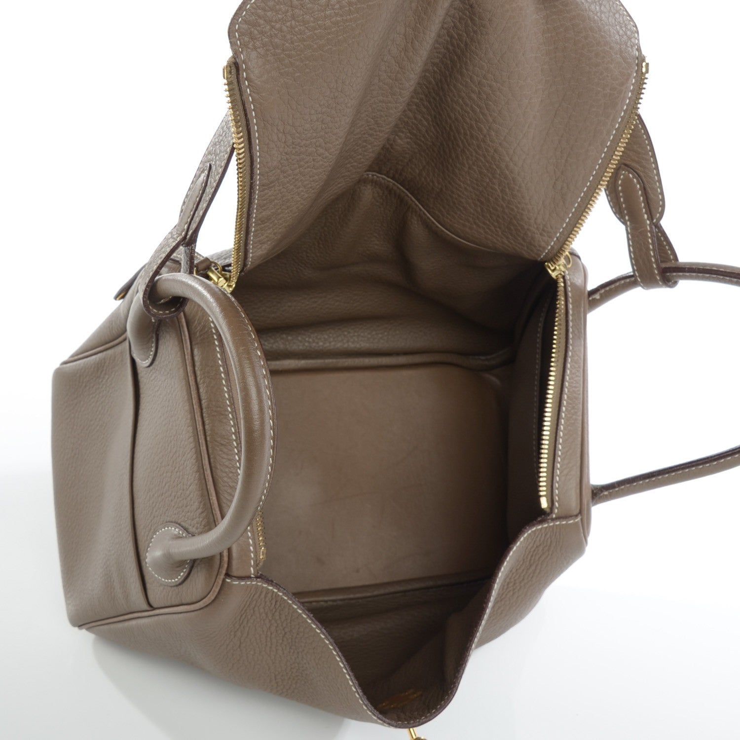 Hermes Taurillon Clemence Lindy 30 Etoupe 5 of 15