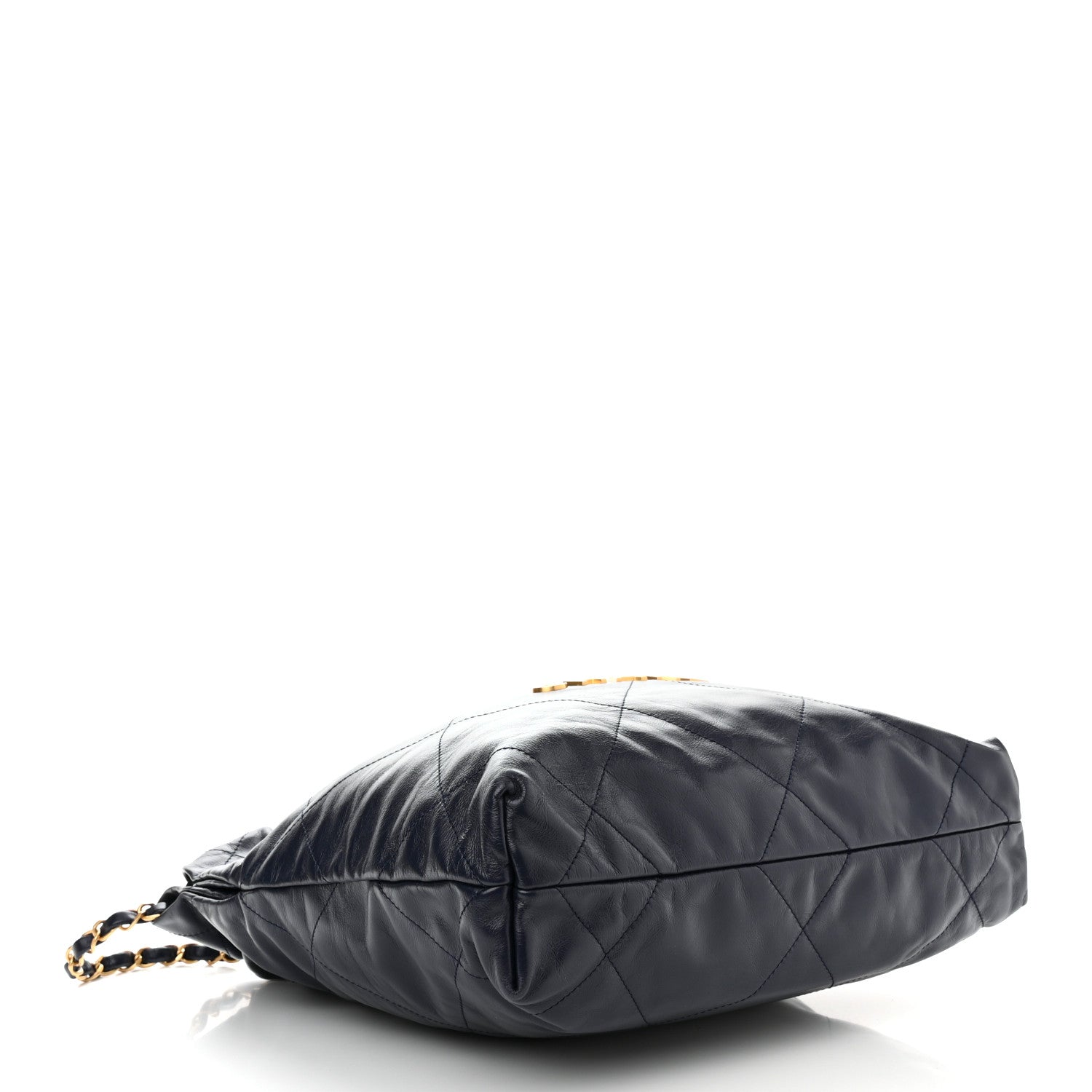 Chanel Shiny Calfskin Quilted Small Chanel 22 Navy 5 of 10