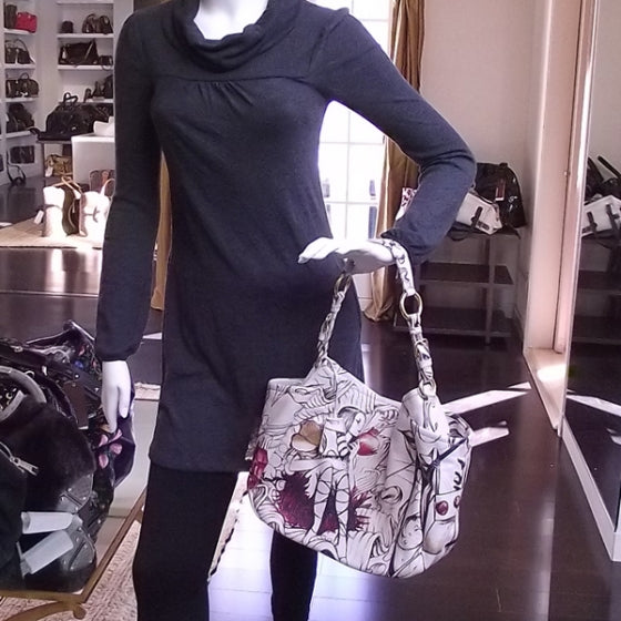 Prada X JAMES JEAN Cervo Lux Fairy Print Hobo Prugna 2 of 10