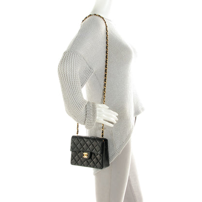 Chanel Lambskin Quilted Mini Square Flap Black 6 of 18