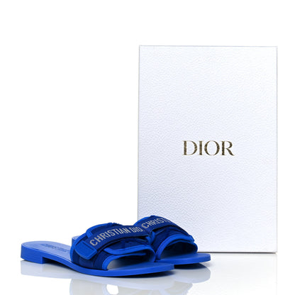 Christian Dior Technical Stretch Fabric Camouflage Dio(r)evolution Slide Sandals 37 Blue Fluo 8 of 8