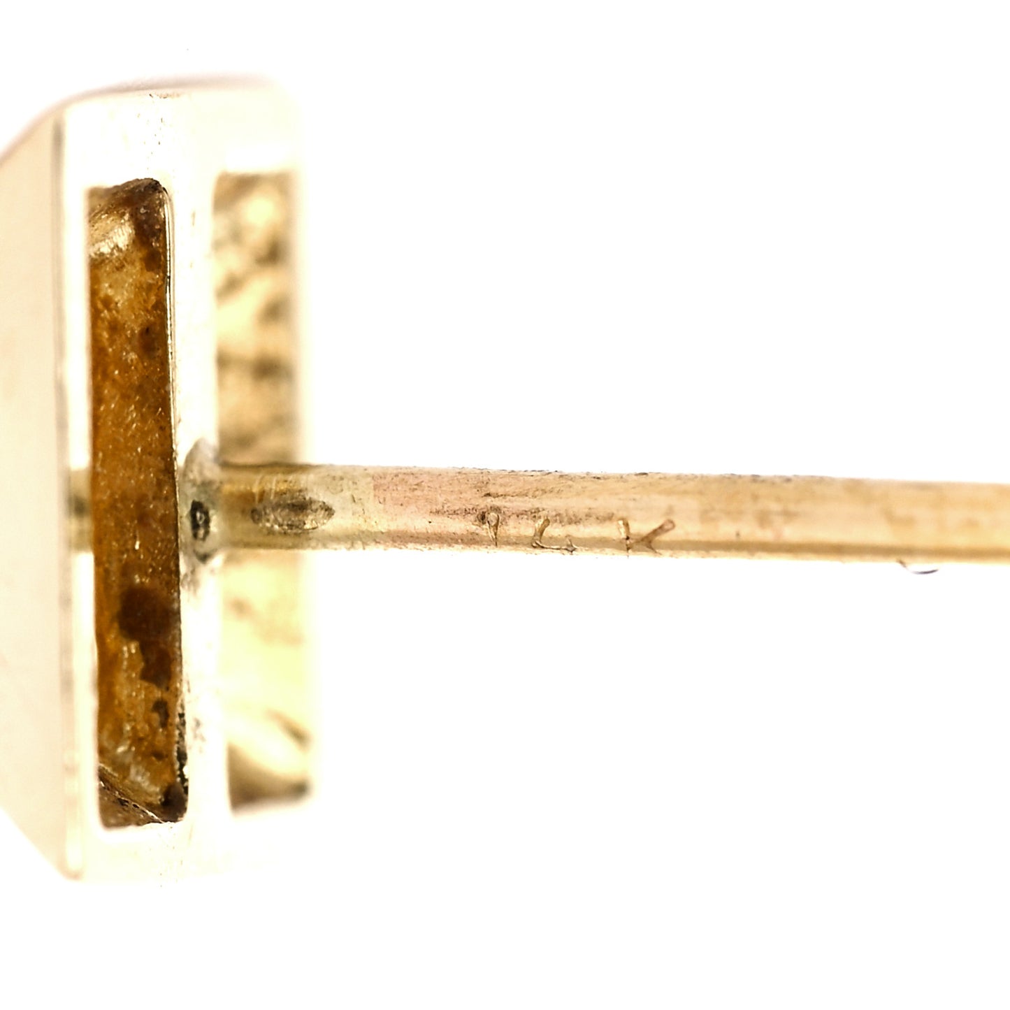 14K Rose Gold Pyramid Stud Earrings