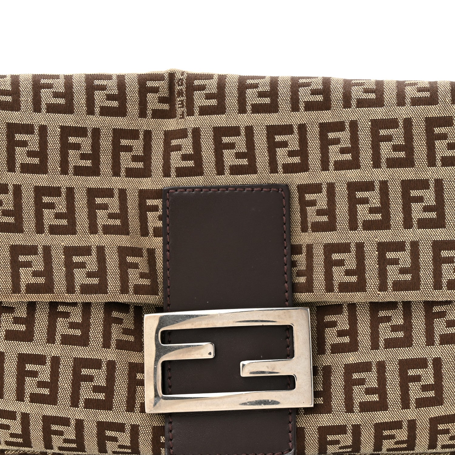 Fendi Zucchino Baguette Toro Mogano Panna 7 of 11