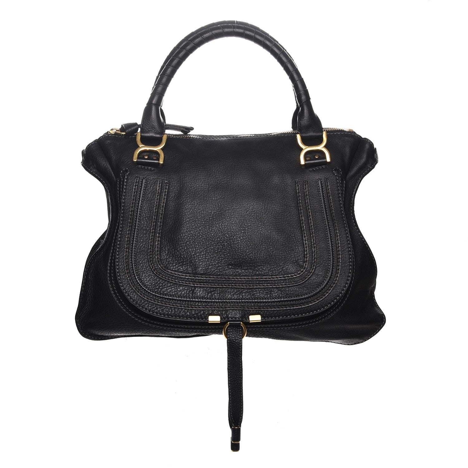 Chloe Calfskin Large Marcie Satchel Black 1 of 13