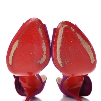 Christian Louboutin Satin Crystal Pensamoi 120 Pumps 36 Eveque Papaye 10 of 16