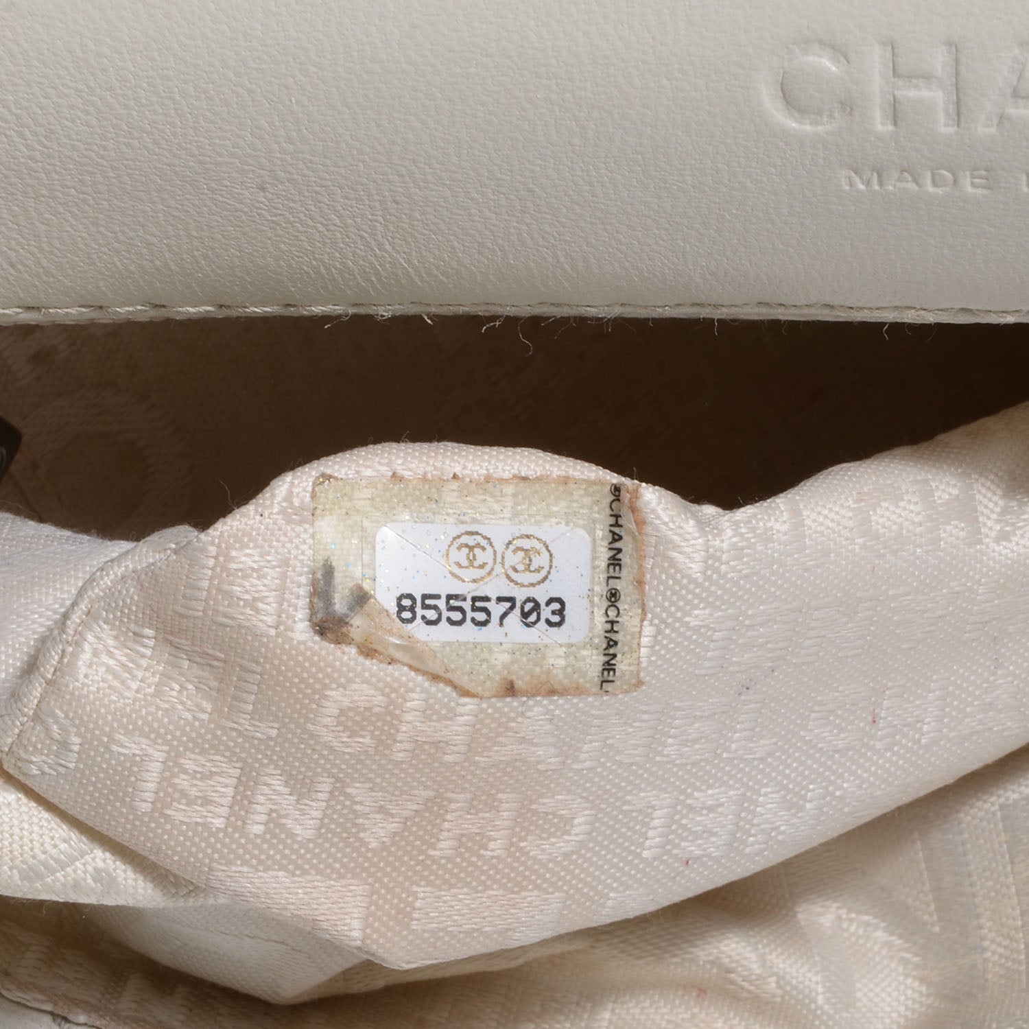 Chanel Lambskin Chocolate Bar 5 Chain Flap White 7 of 8