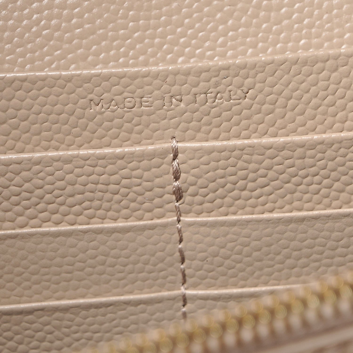 Saint Laurent Grain De Poudre Monogram Chain Wallet Dark Beige 7 of 10