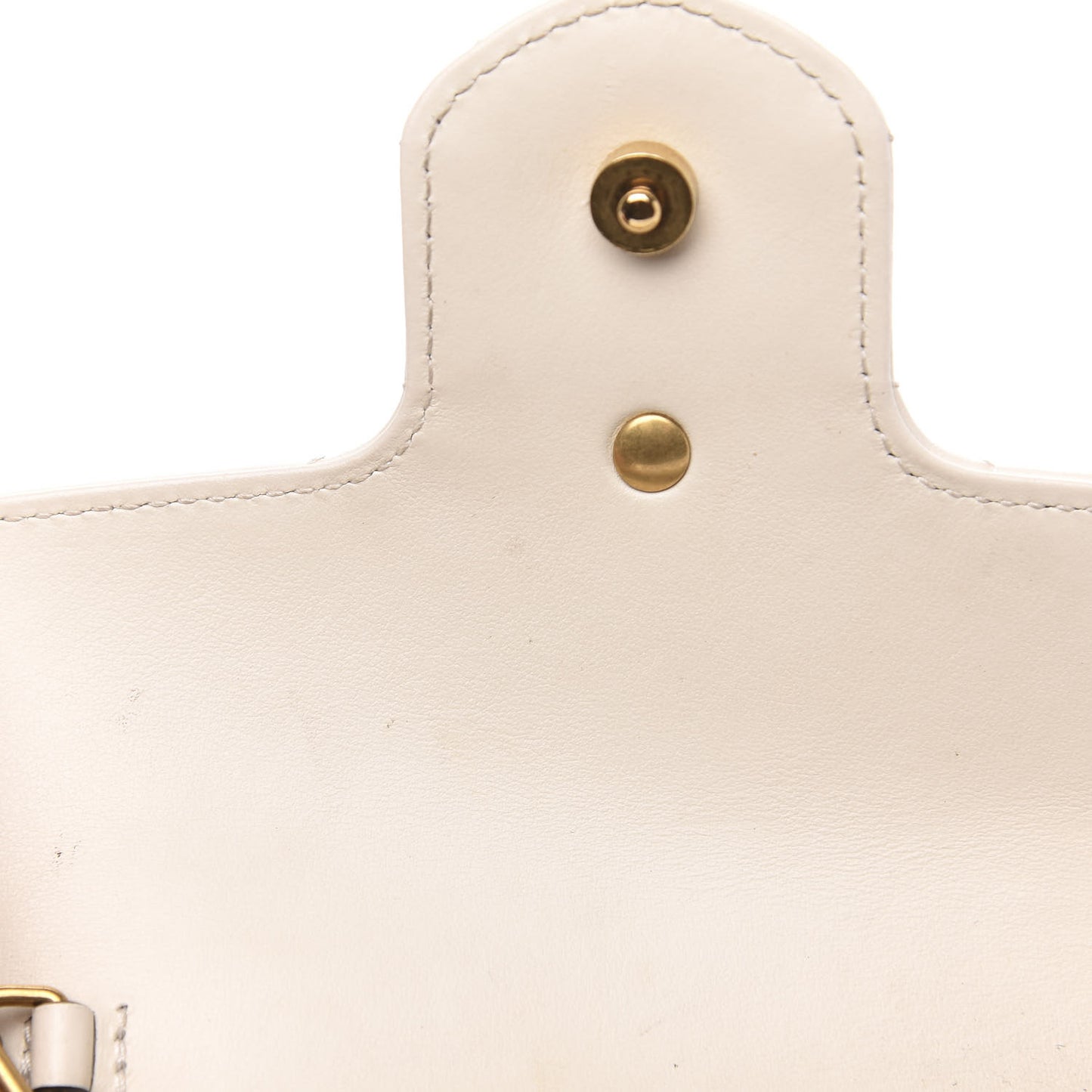 Calfskin Matelasse Super Mini GG Marmont Shoulder Bag White