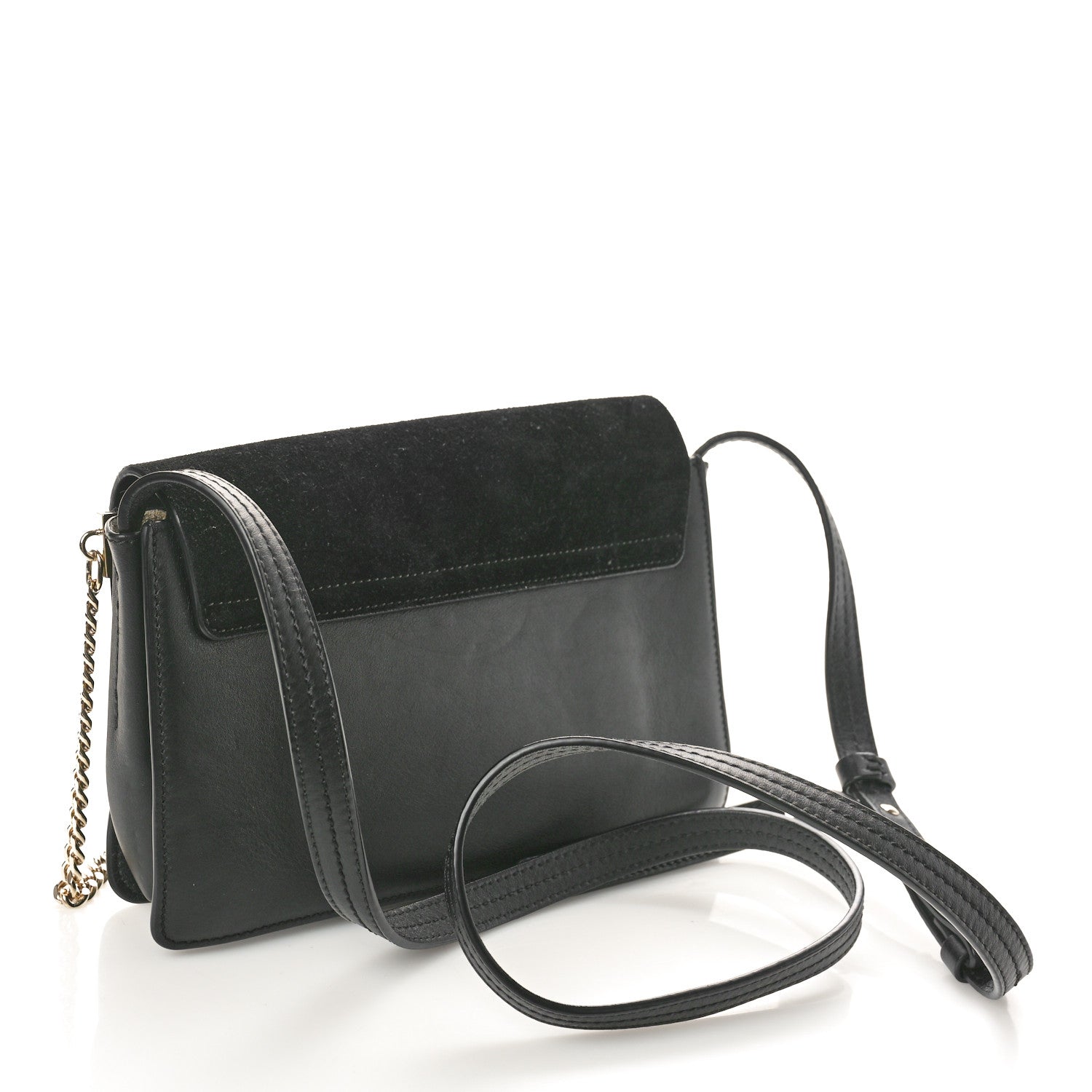 Chloe Suede Calfskin Small Faye Shoulder Bag Black 2 of 11