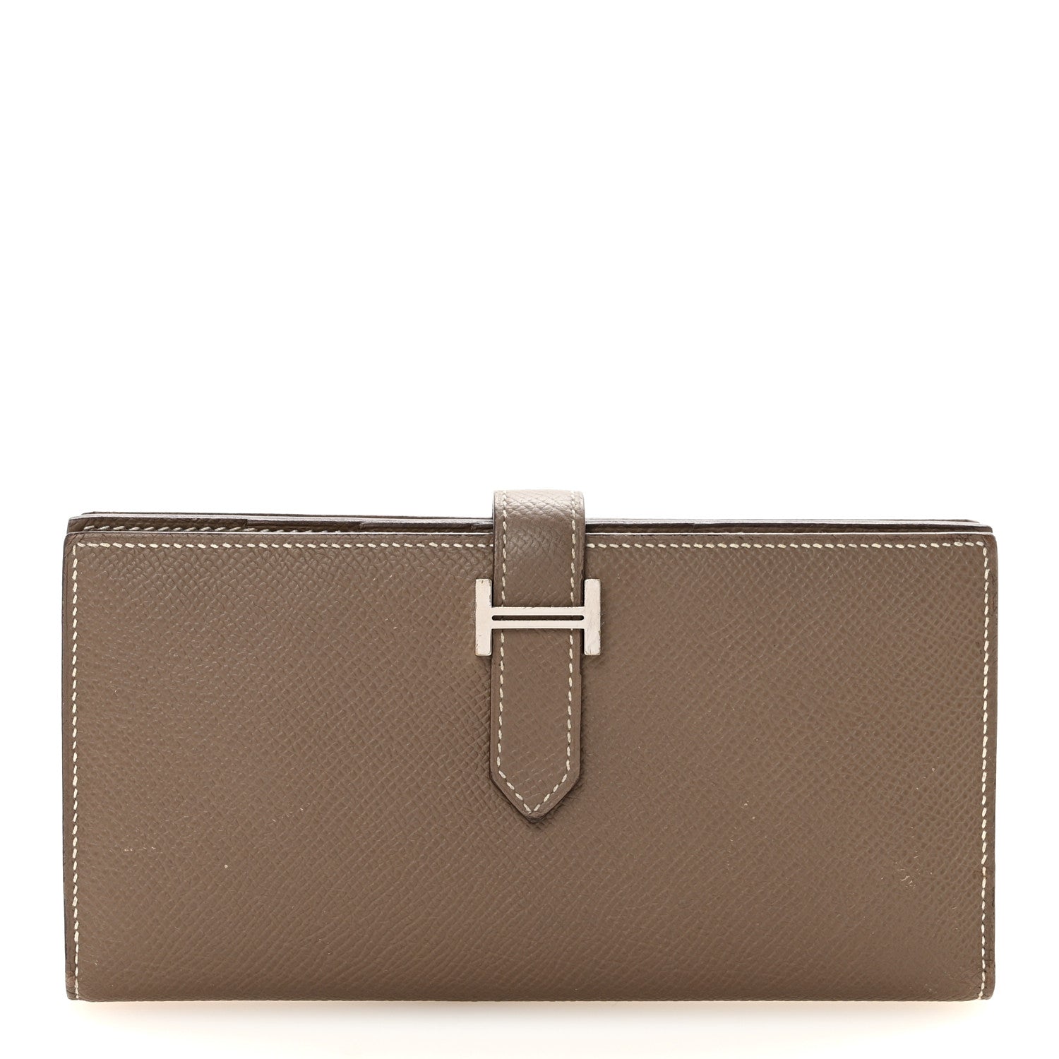 Hermes Epsom Bearn Gusset Wallet Etoupe 1 of 7