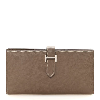 Hermes Epsom Bearn Gusset Wallet Etoupe 1 of 7