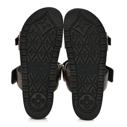 Louis Vuitton Monogram Bom Dia Mule Sandals 38 Black 6 of 14