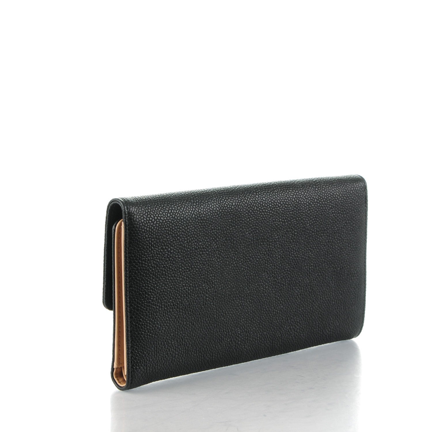 Chanel Caviar Long Flap Wallet Black 3 of 8