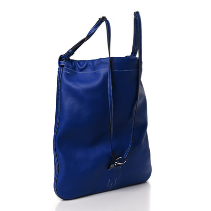 Hermes Cheri Calfskin Bridado Backpack Bleu Electrique 2 of 8