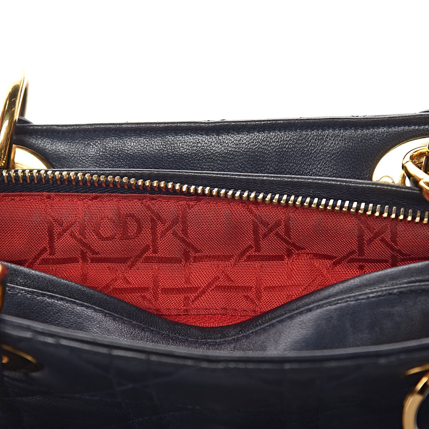 Christian Dior Lambskin Cannage Medium Lady Dior Indigo Blue 8 of 18