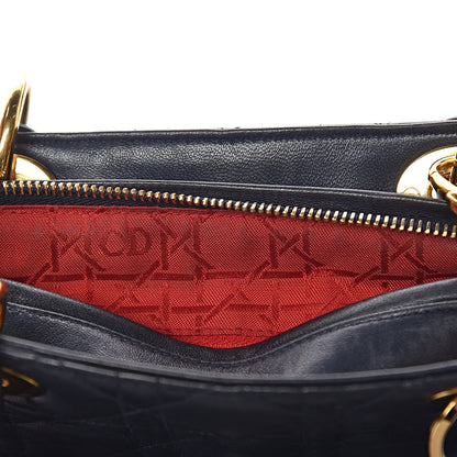 Christian Dior Lambskin Cannage Medium Lady Dior Indigo Blue 8 of 18