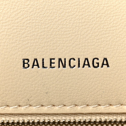 Balenciaga Curly Faux Shearling Small Hourglass Top Handle Bag Beige 6 of 8