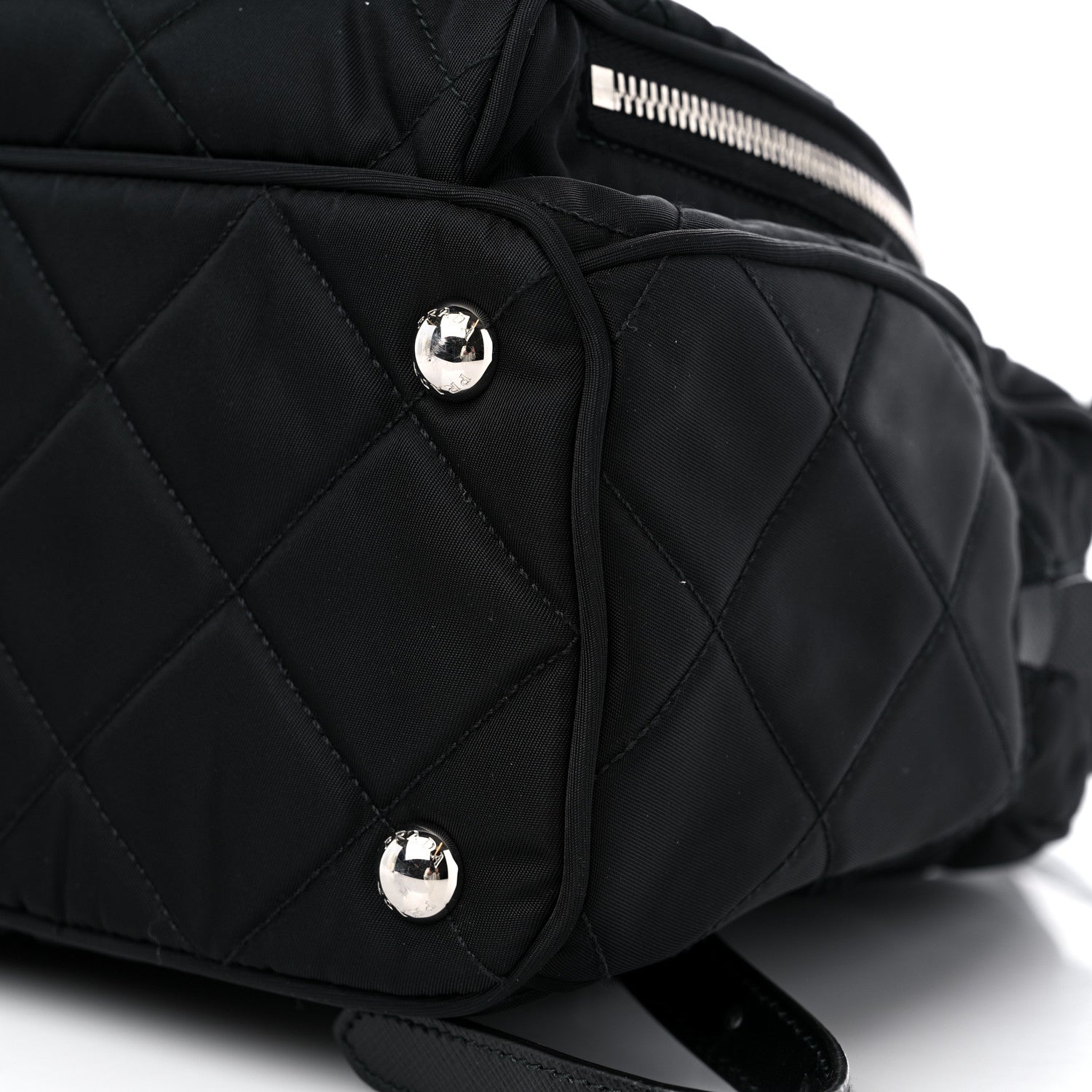Prada Nylon Tessuto Impuntu Quilted Backpack Black 8 of 10