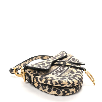 Christian Dior Canvas Mizza Embroidered Saddle Bag Beige Multicolor 4 of 10