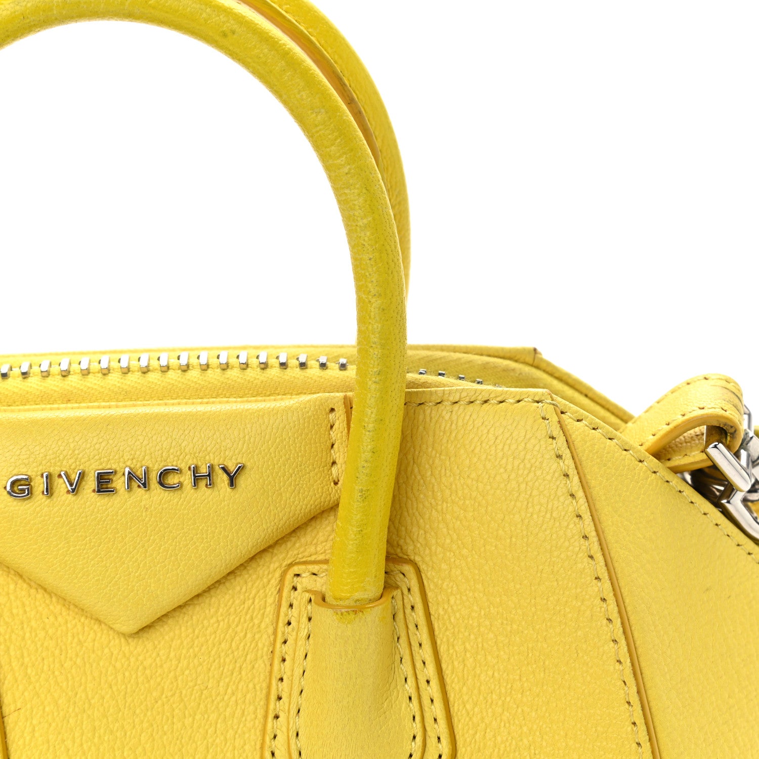 Givenchy Sugar Goatskin Mini Antigona Yellow 16 of 20