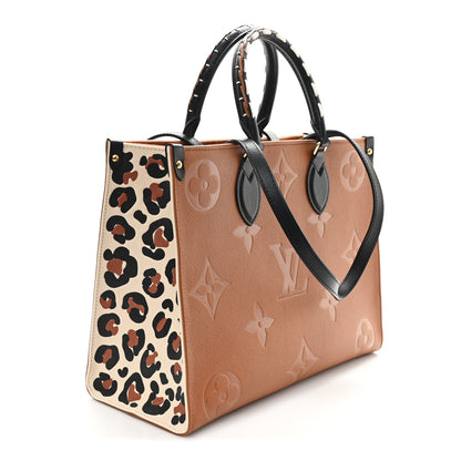 Louis Vuitton Empreinte Monogram Giant Wild At Heart Onthego MM Caramel 3 of 9