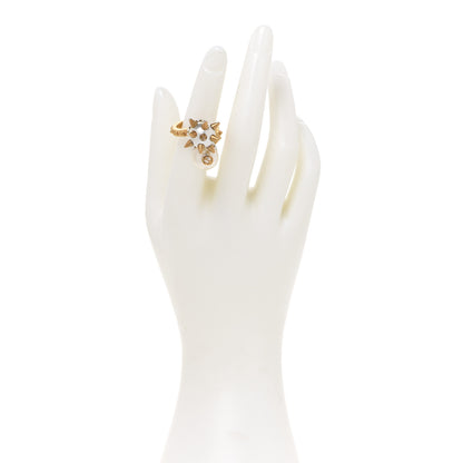 Gucci Metal Pearl Studded Ring S Aged Gold 2 of 7