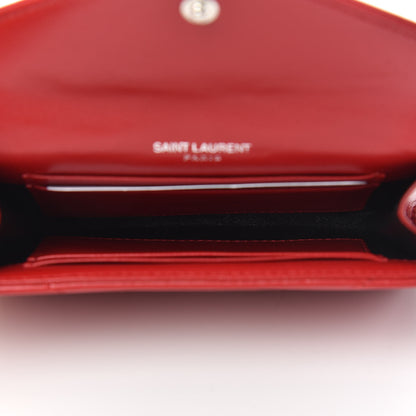 Saint Laurent Calfskin Y Quilted Monogram Small Loulou Envelope Wallet 4 of 7