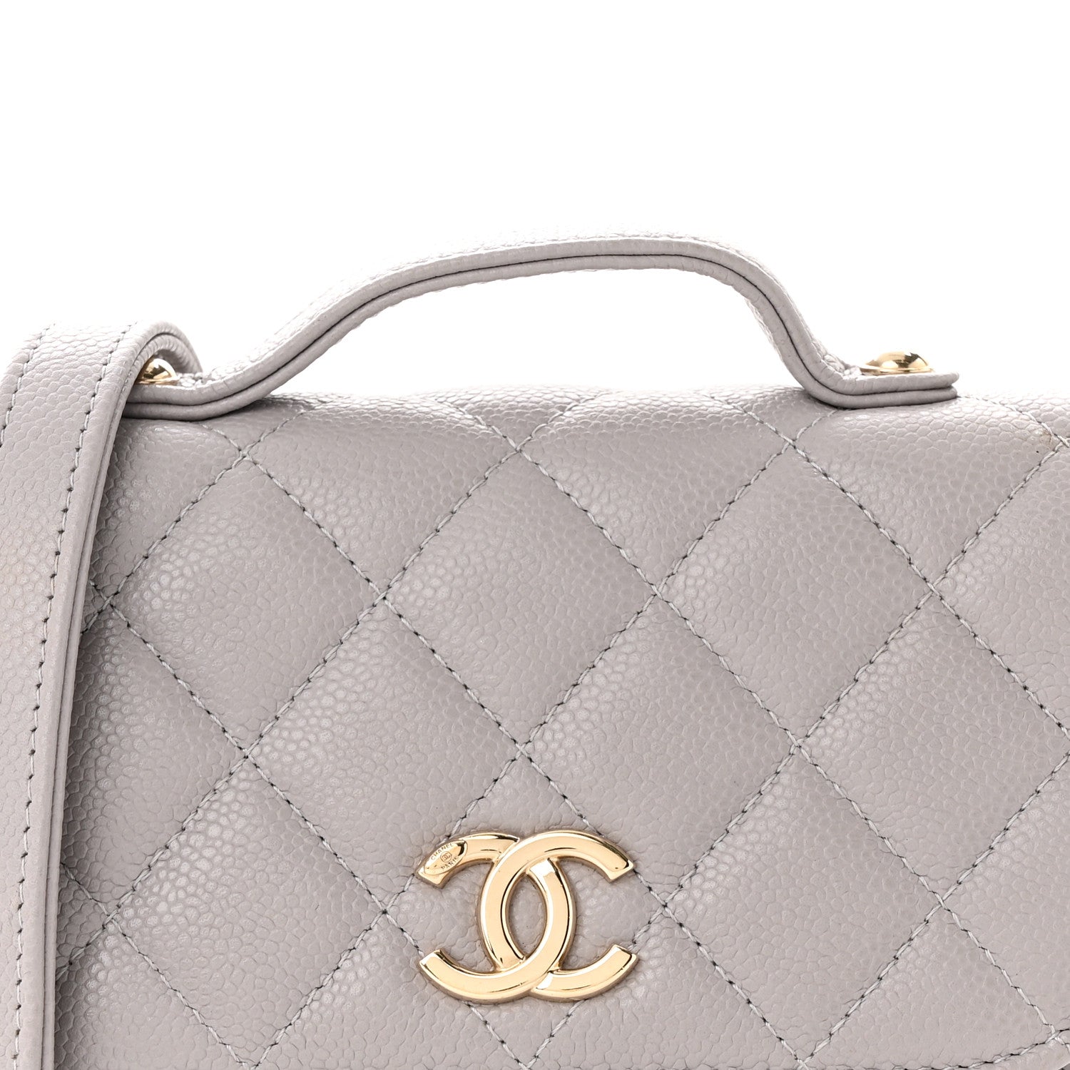 Chanel Caviar Quilted Mini Business Affinity Flap Grey 9 of 13