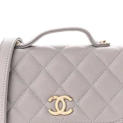Chanel Caviar Quilted Mini Business Affinity Flap Grey 9 of 13
