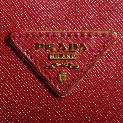 Prada Saffiano Lux Large Tote Fuoco 3 of 11