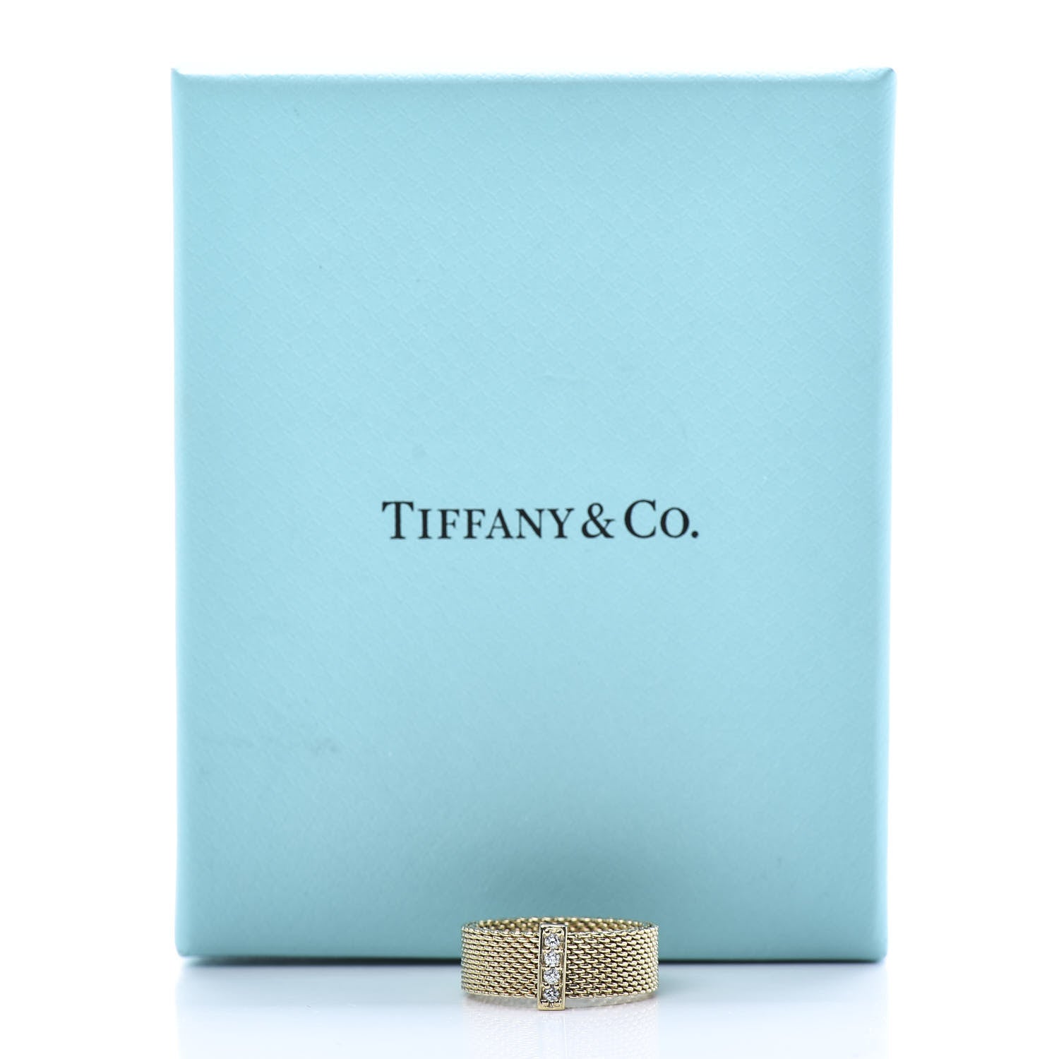 Tiffany 18K Yellow Gold Diamond Somerset Ring 52 6 5 of 5