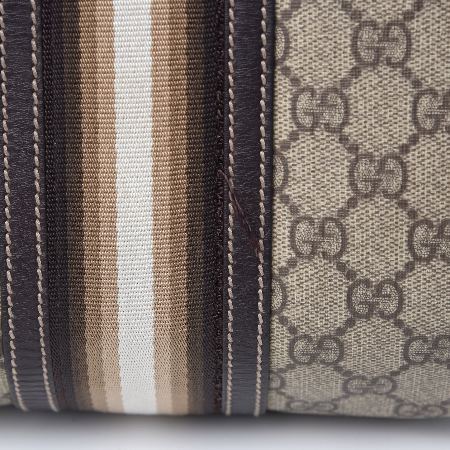 GG Plus Monogram Web Medium Joy Boston Dark Brown