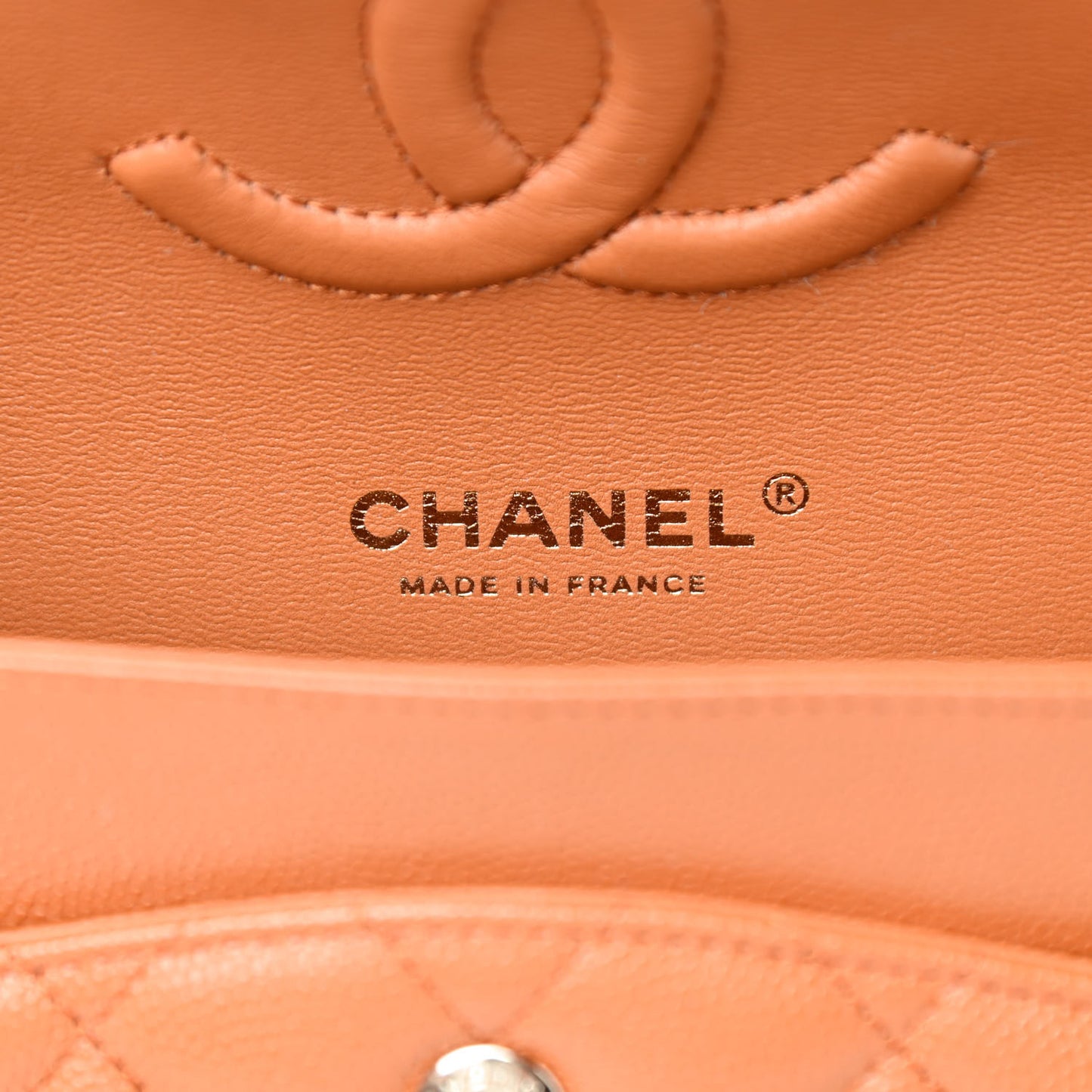 Caviar Quilted Medium Double Flap Light Brown