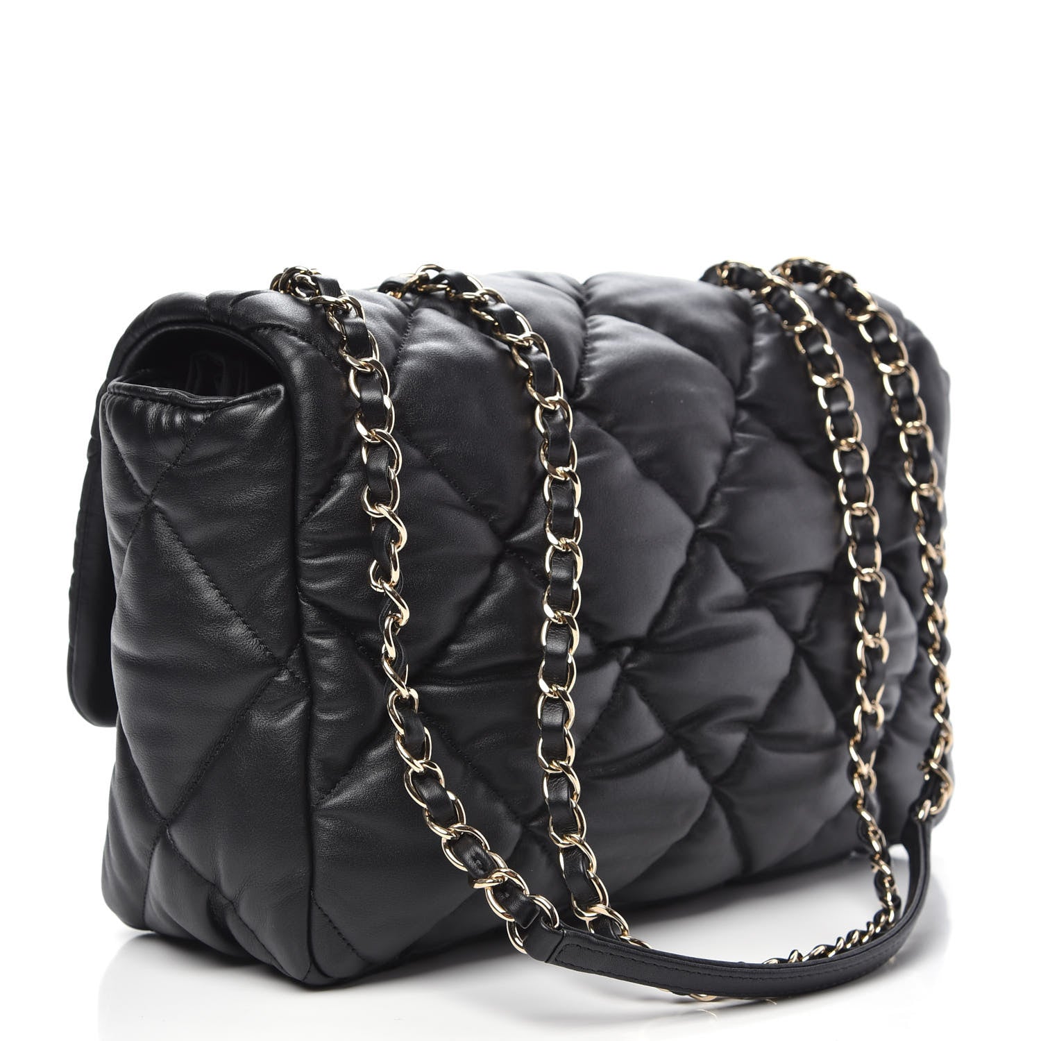 Chanel Calfskin Quilted Large Bubbly Flap Black 4 of 11