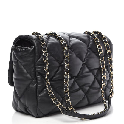 Chanel Calfskin Quilted Large Bubbly Flap Black 4 of 11