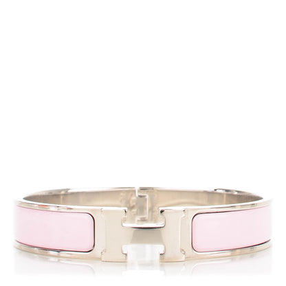 Hermes Enamel Narrow Clic Clac H Bracelet GM Rose Poudre 1 of 6