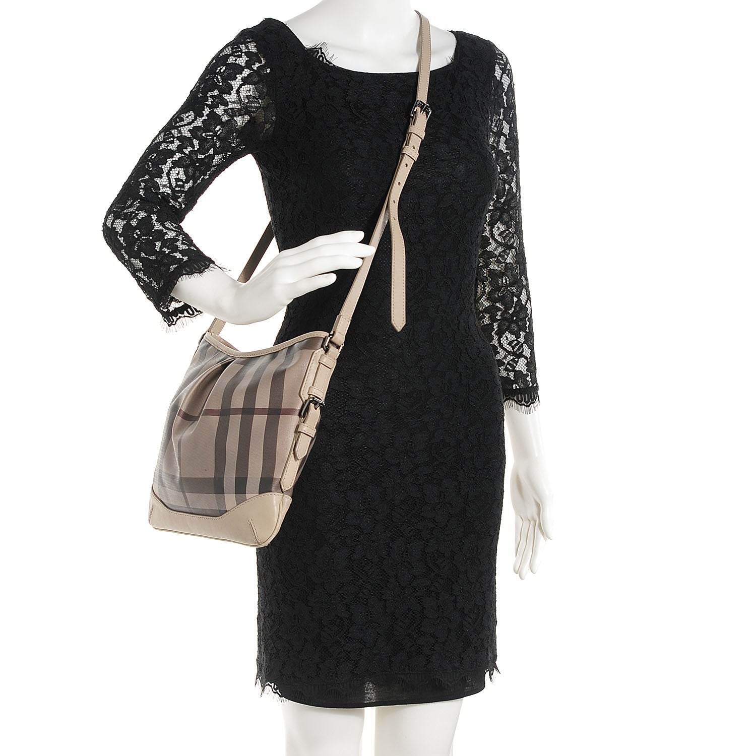 Burberry Smoked Check Hartham Shoulder Bag Trench 2 of 11
