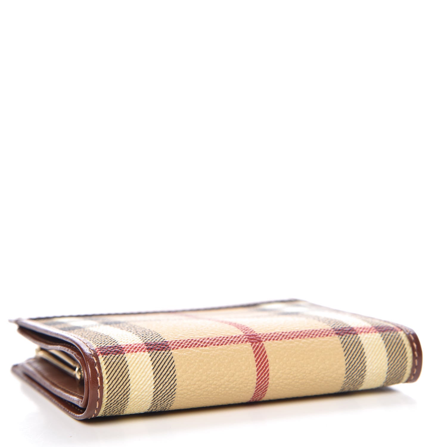 Burberry Haymarket Check French Wallet Brown 4 of 8