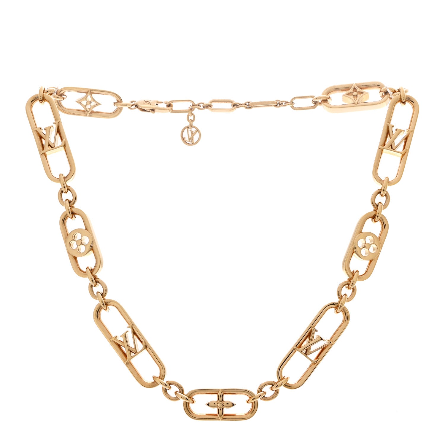 Louis Vuitton Metal My LV Chain Necklace Gold 3 of 6