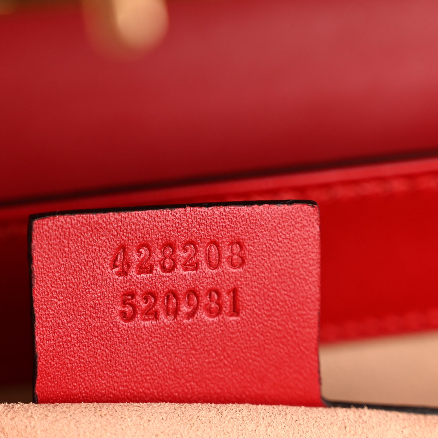 Guccissima Signature Medium Padlock Top Handle Bag Hibiscus Red