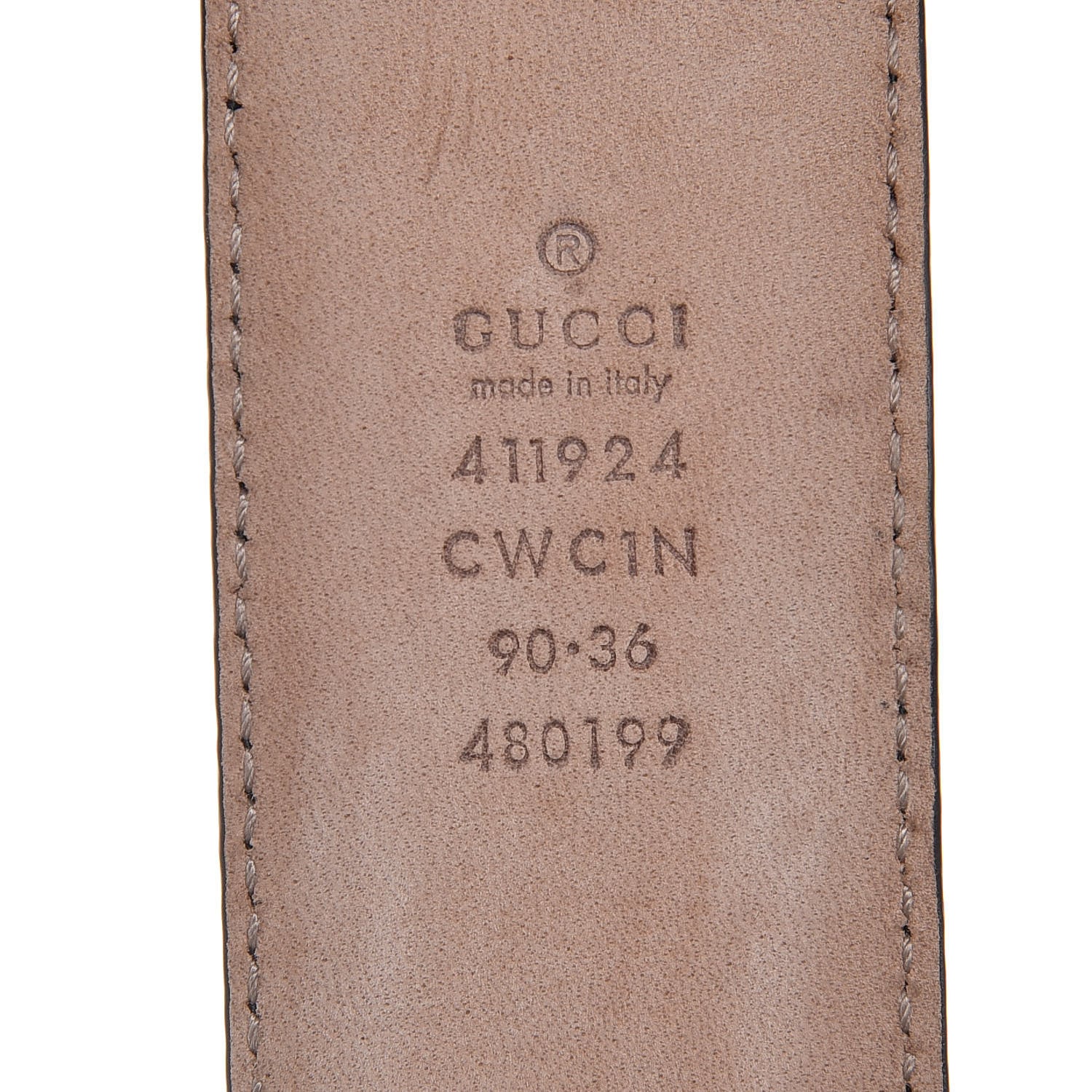 Gucci Guccissima Signature Interlocking G 40mm Belt 90 36 Black 4 of 6