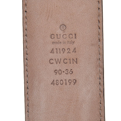 Gucci Guccissima Signature Interlocking G 40mm Belt 90 36 Black 4 of 6