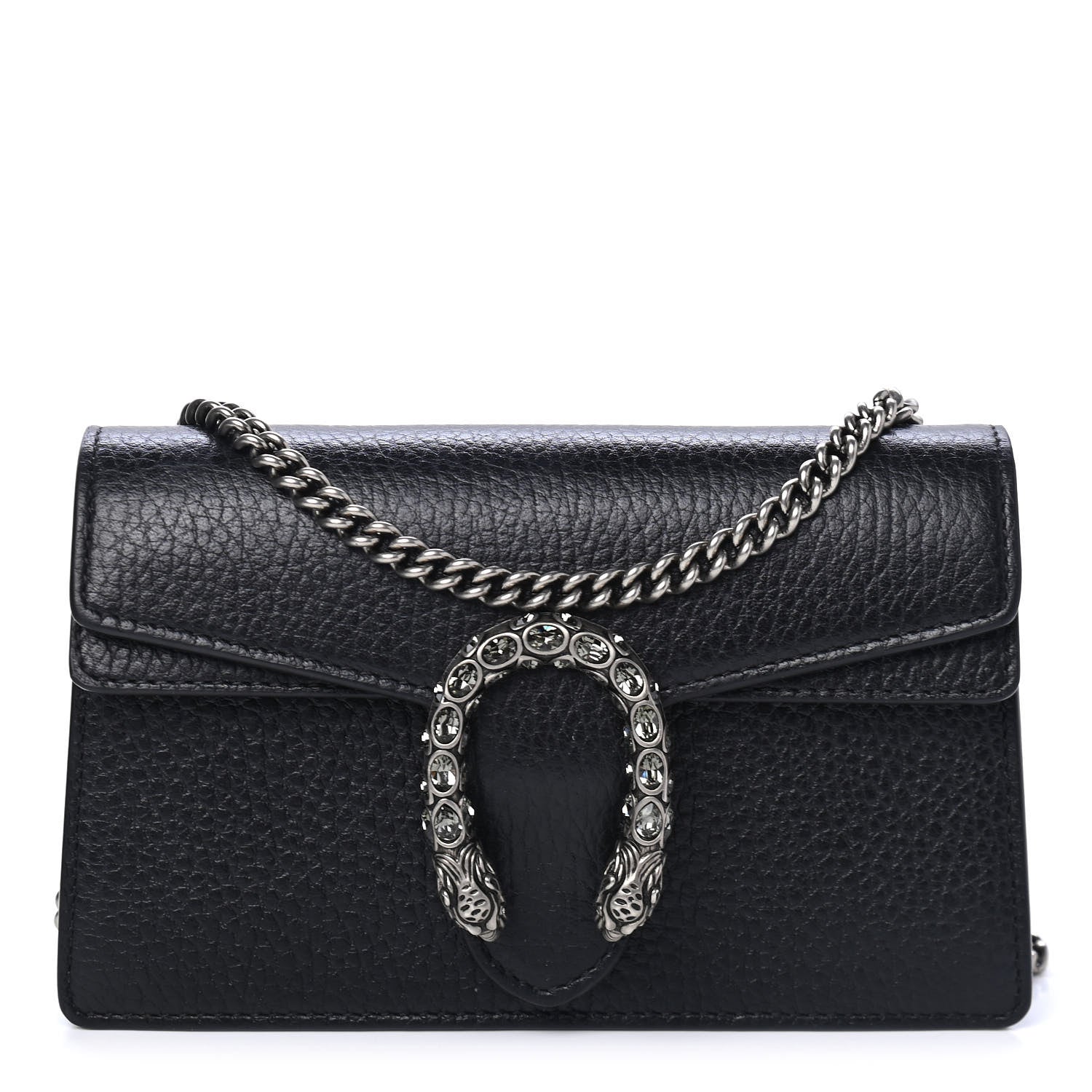Gucci Calfskin Super Mini Dionysus Shoulder Bag Black 1 of 4